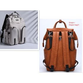 Mother And Baby Bag Back Milk Bag Mommy Bag Shoulders (Option: Grey set A)