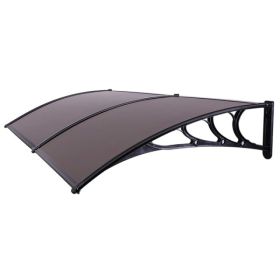 200 X 100 Household Application Door & Window Rain Cover Eaves Canopy Brown & Black Bracket(SAME AS 72908277) (Option: Defaulttitle)